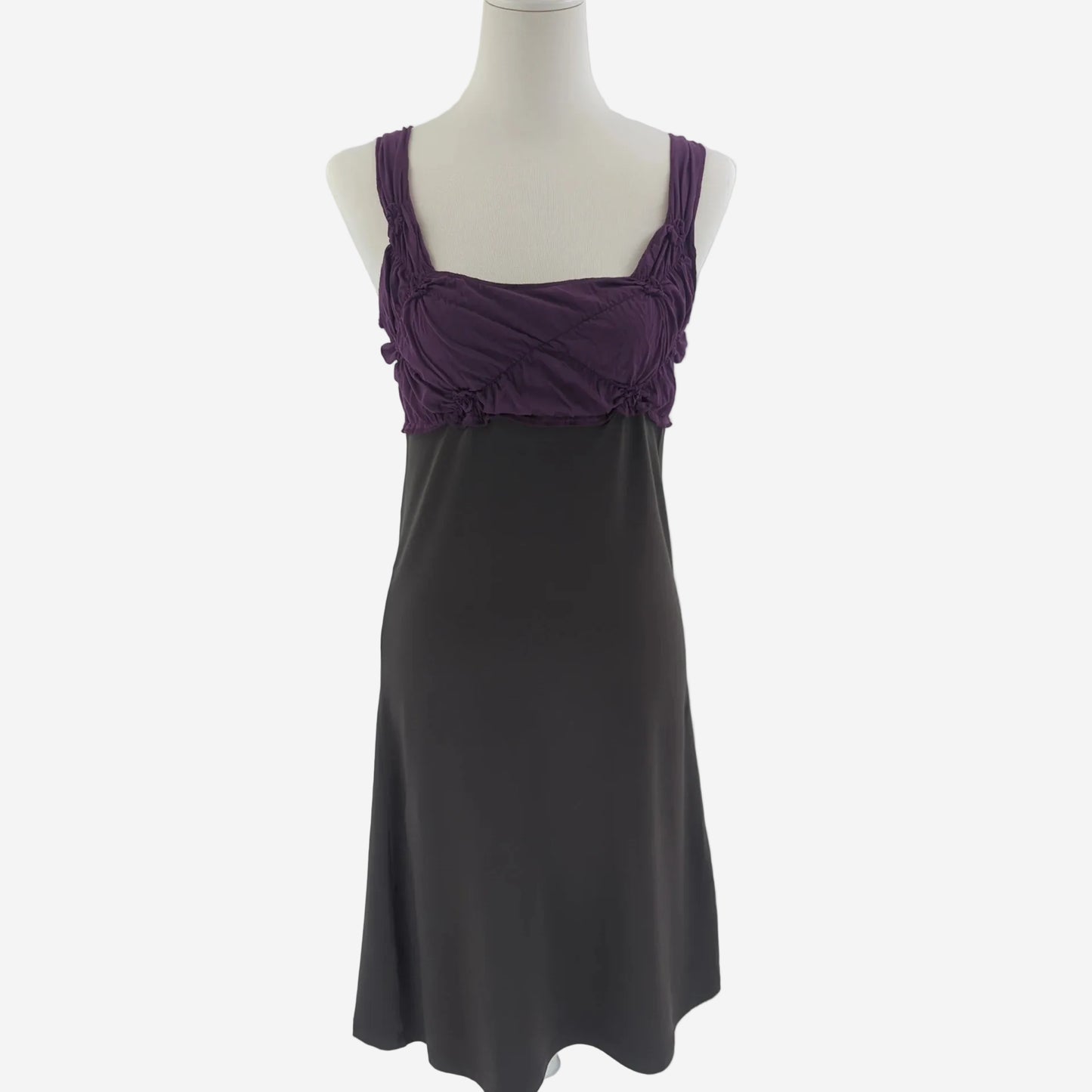 Damen Sommerkleid Lila Grau Mellow Peach vorne Ansicht