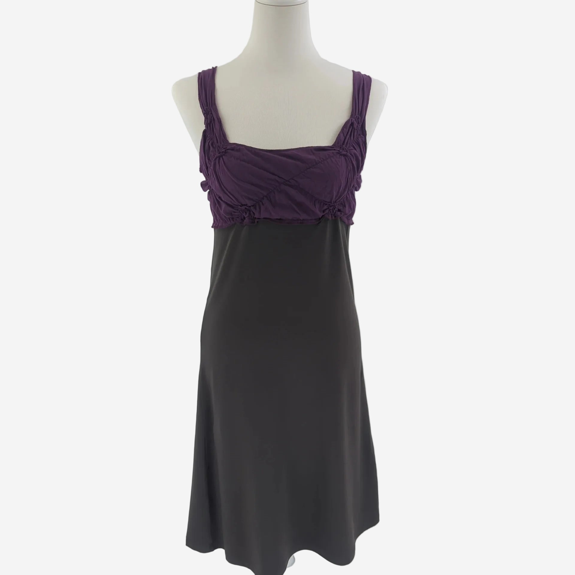 Damen Sommerkleid Lila Grau Mellow Peach vorne Ansicht