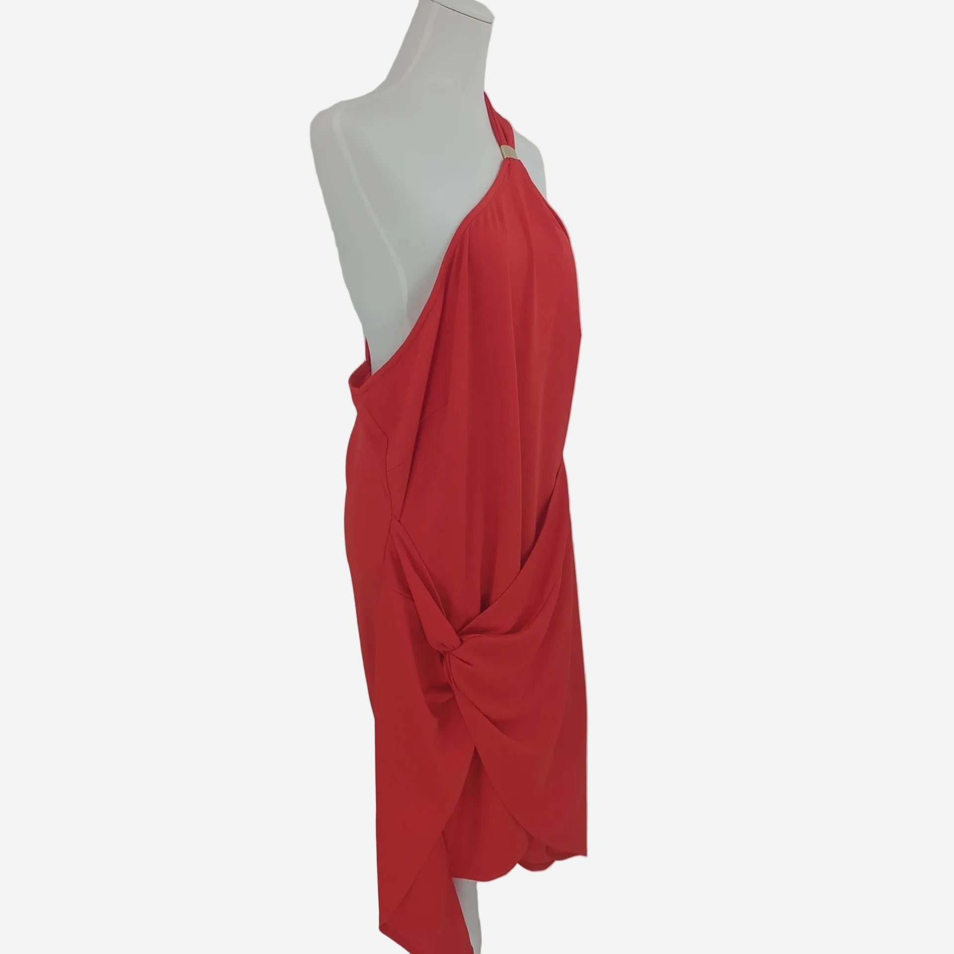 Rotes Damen Kleid One Shoulder Drapiert – Elegantes Sommerkleid von Bonprix